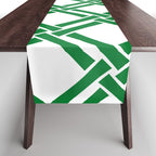 Classic Bamboo Trellis Pattern 231 Green Table Runner Gallery Image 1