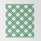 Classic Bamboo Trellis Pattern 231 Green Throw Blanket Gallery Image 2