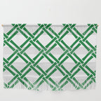 Classic Bamboo Trellis Pattern 231 Green Wall Hanging Gallery Image 1