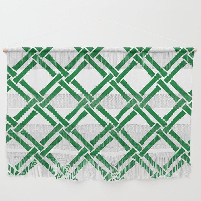 Classic Bamboo Trellis Pattern 231 Green Wall Hanging Gallery Image 1
