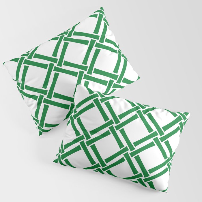 Classic Bamboo Trellis Pattern 231 Green Pillow Sham Gallery Image 3