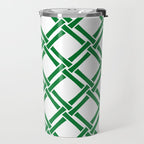 Classic Bamboo Trellis Pattern 231 Green Travel Mug Gallery Image 2