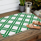 Classic Bamboo Trellis Pattern 231 Green Outdoor Rug Gallery Image 2