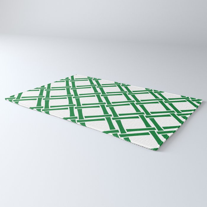 Classic Bamboo Trellis Pattern 231 Green Rug Gallery Image 3