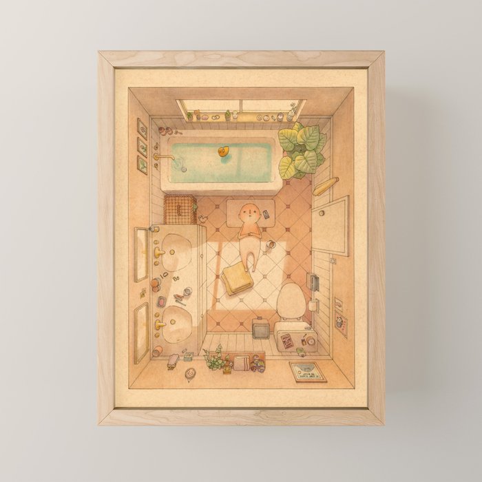 Afternoon Bath  Mini Art Print Gallery Image 1