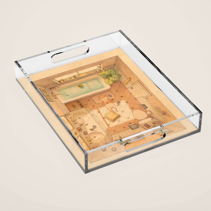 Afternoon Bath  Acrylic Tray Gallery Image 1