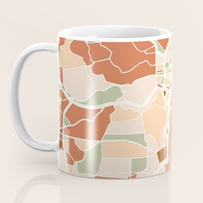 PORTLAND OREGON CITY MAP EARTH TONES Coffee Mug Gallery Image 3