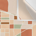PORTLAND OREGON CITY MAP EARTH TONES Wall Tapestry Gallery Image 3