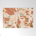 PORTLAND OREGON CITY MAP EARTH TONES Welcome Mat Gallery Image 1