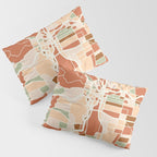 PORTLAND OREGON CITY MAP EARTH TONES Pillow Sham Gallery Image 3