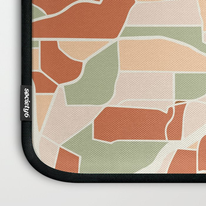 PORTLAND OREGON CITY MAP EARTH TONES Laptop Sleeve Gallery Image 3