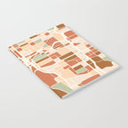 PORTLAND OREGON CITY MAP EARTH TONES Notebook Gallery Image 2