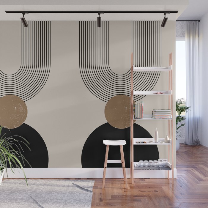 Mid Century Modern Abstract Art 10 Wall Mural Gallery Image 1
