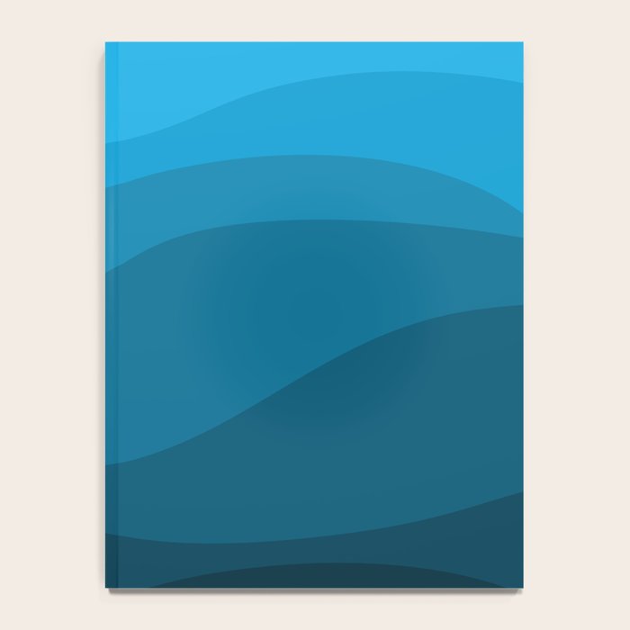 Blue wavy ocean Notebook Gallery Image 4
