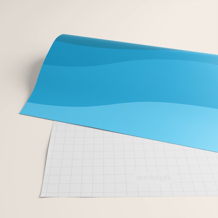 Blue wavy ocean Wrapping Paper Gallery Image 2