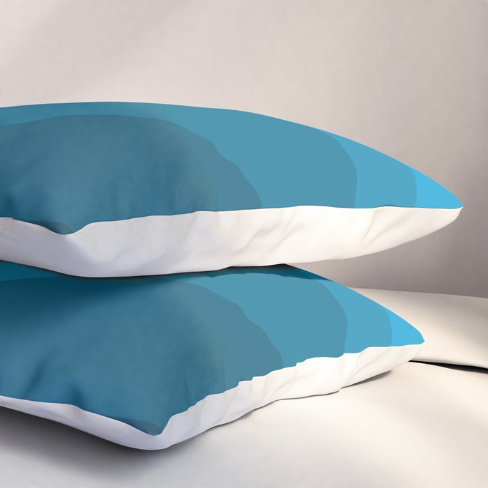 Blue wavy ocean Pillow Sham Gallery Image 3
