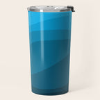 Blue wavy ocean Travel Mug Gallery Image 2
