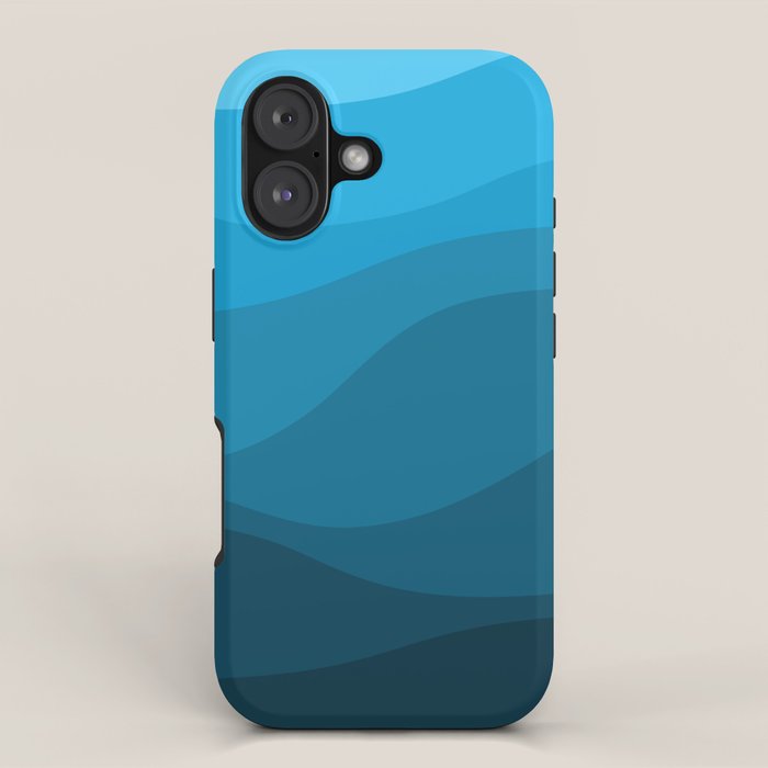 Blue wavy ocean iPhone Case Gallery Image 1