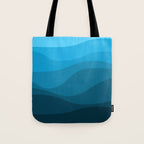 Blue wavy ocean Tote Bag Gallery Image 1