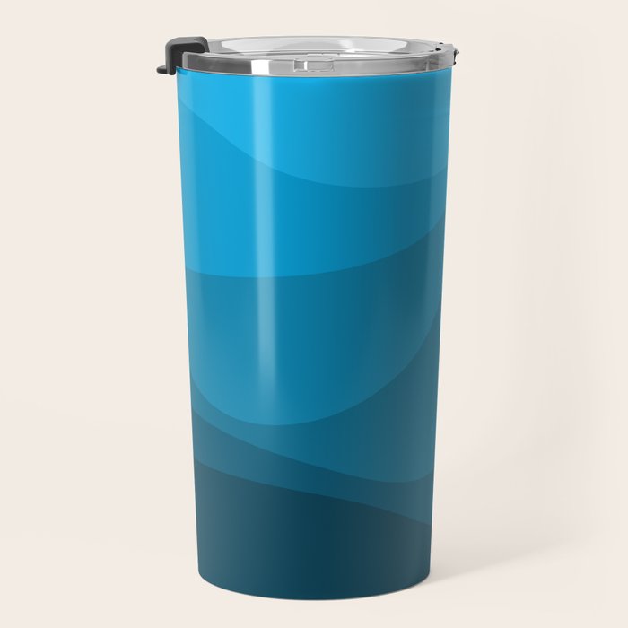 Blue wavy ocean Travel Mug Gallery Image 3