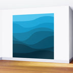 Blue wavy ocean Wall Mural Gallery Image 2