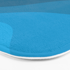 Blue wavy ocean Bath Mat Gallery Image 3