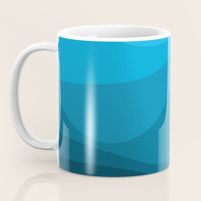 Blue wavy ocean Coffee Mug Gallery Image 3