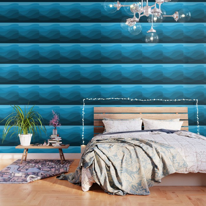 Blue wavy ocean Wallpaper Gallery Image 1