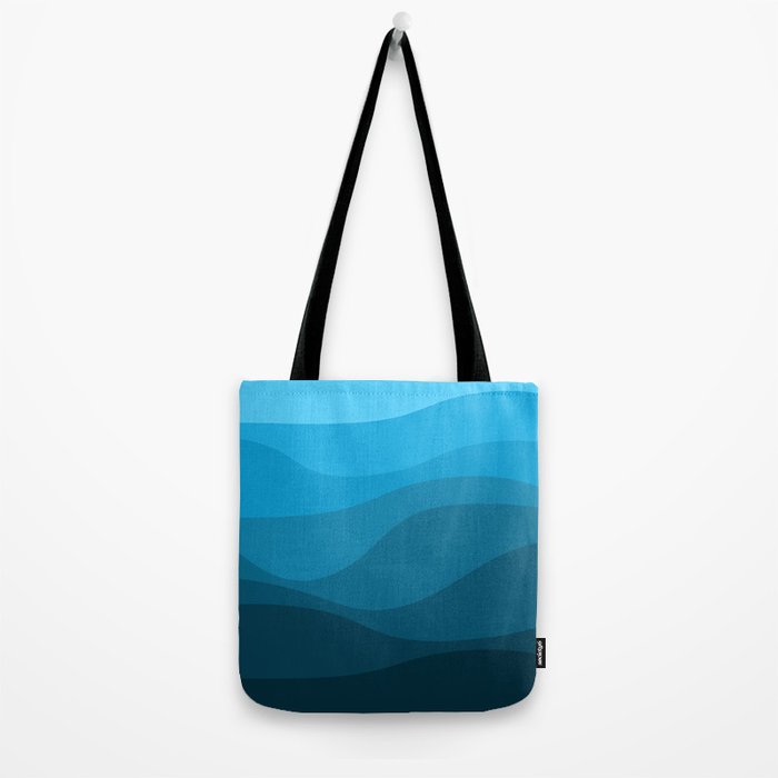 Blue wavy ocean Tote Bag Gallery Image 2