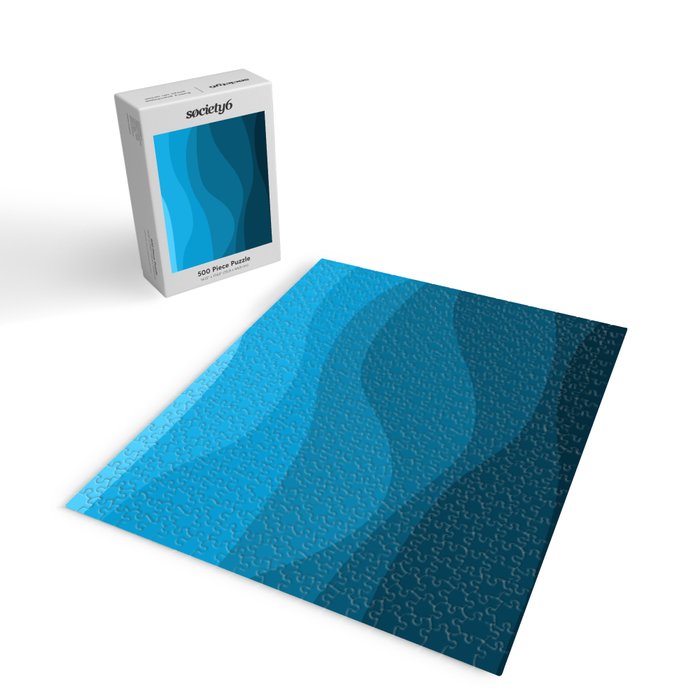 Blue wavy ocean Jigsaw Puzzle Gallery Image 2