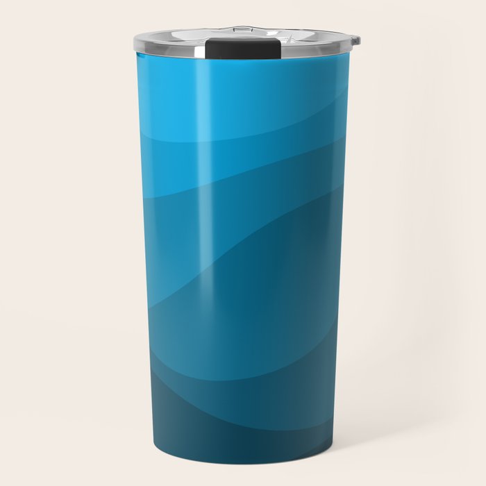 Blue wavy ocean Travel Mug Gallery Image 1