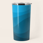 Blue wavy ocean Travel Mug Gallery Image 1