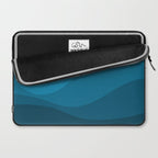Blue wavy ocean Laptop Sleeve Gallery Image 2