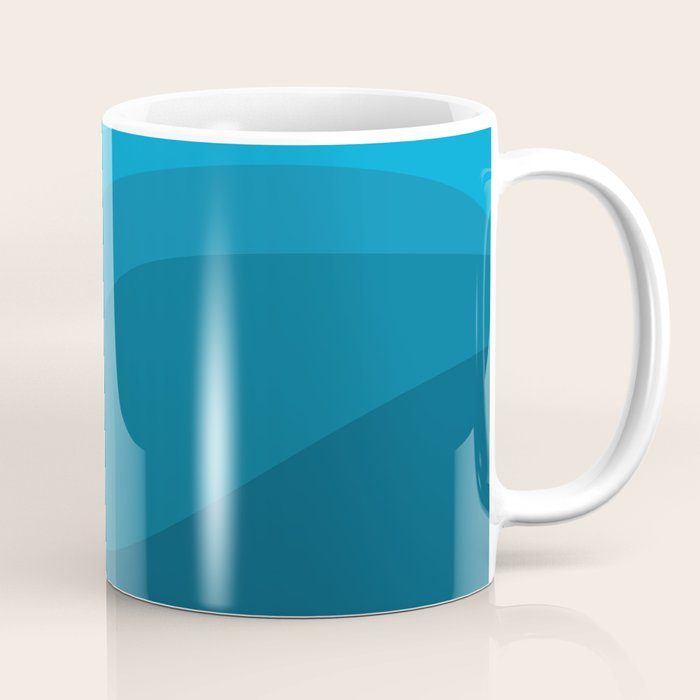Blue wavy ocean Coffee Mug