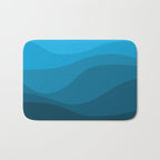 Blue wavy ocean Bath Mat Gallery Image 1