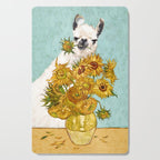 Naughty Llama and The Sunflowers Cutting Board Gallery Image 1