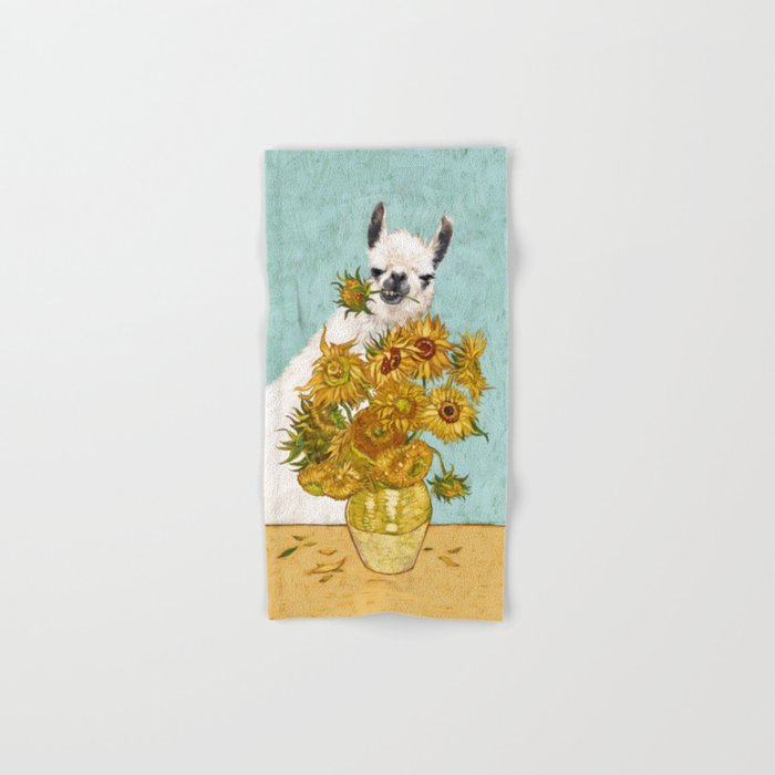 Naughty Llama and The Sunflowers Bath Towel Gallery Image 1