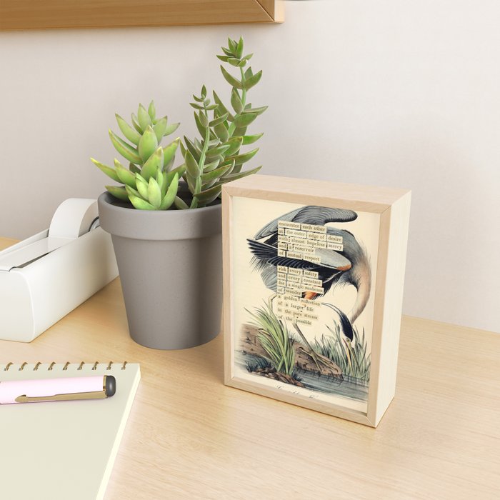 Bird Divinations: Great Blue Heron (about: almanacofbirds.org) Mini Art Print Gallery Image 2