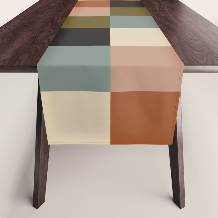 Bold Colorful Checks Pattern - Large II Table Runner Gallery Image 1