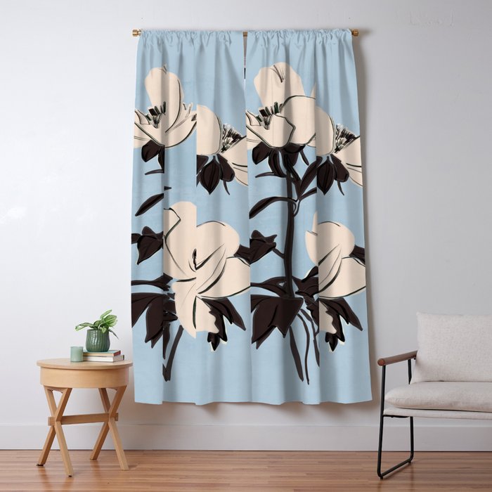 Modern Art Flowers 7 Window Curtain Gallery Image 5