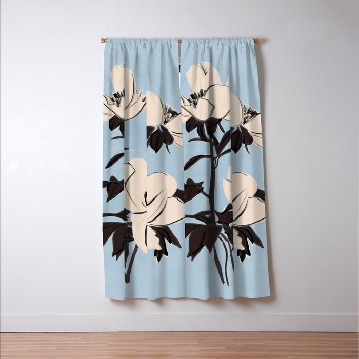 Modern Art Flowers 7 Window Curtain Gallery Image 3