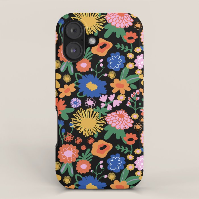 Night flowers pattern iPhone Case Gallery Image 1