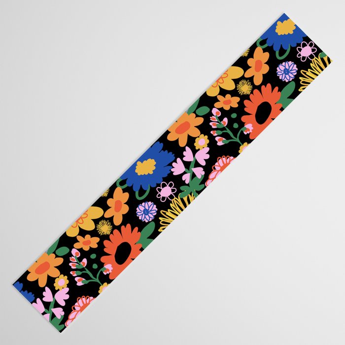 Night flowers pattern Table Runner Gallery Image 3