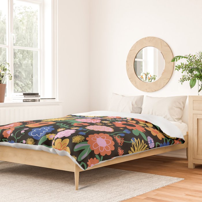 Night flowers pattern Duvet Cover Gallery Image 2