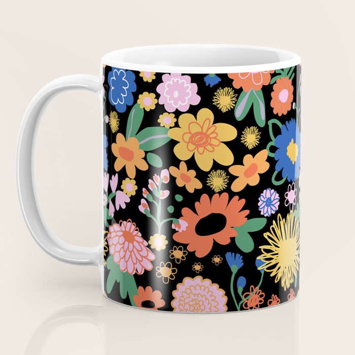Night flowers pattern Coffee Mug Gallery Image 3