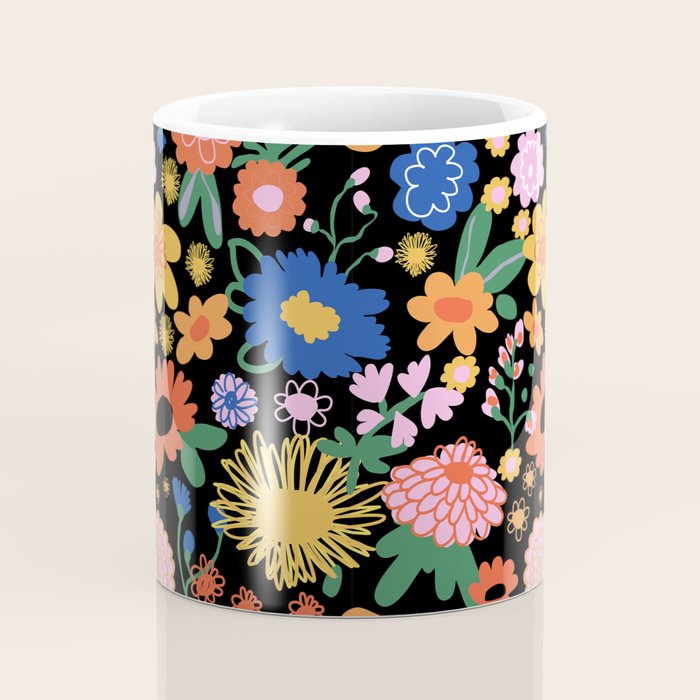 Night flowers pattern Coffee Mug Gallery Image 4