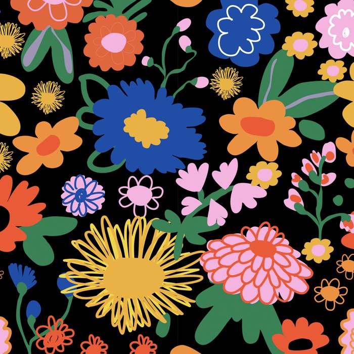 Night flowers pattern Coffee Mug Gallery Image 2