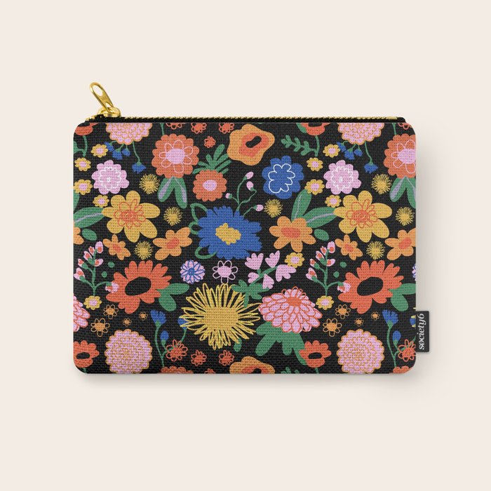 Night flowers pattern Carry All Pouch Gallery Image 1
