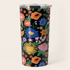 Night flowers pattern Travel Mug Gallery Image 1