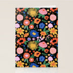 Night flowers pattern Stationery Card Gallery Image 2